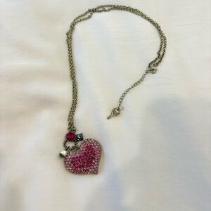 Betsey Johnson vintage heart necklace